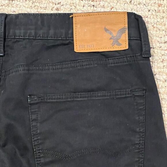 Men's American Eagle Outfitters AE Black Cotton Jeans Pants 32"x34" - Picture 6 of 7